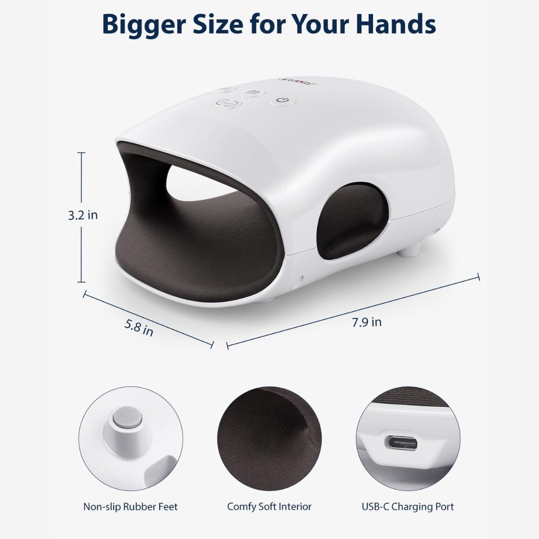 Cordless Hand Massager with Heat and Compression