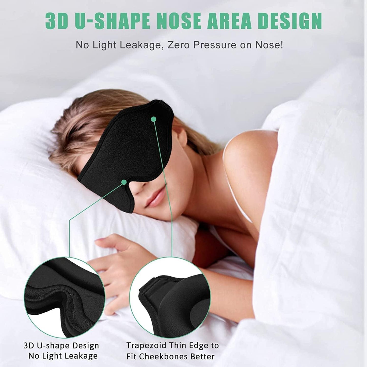 3D Sleep Mask Set for Men and Women - Pack of 2 - Koala Stress Free