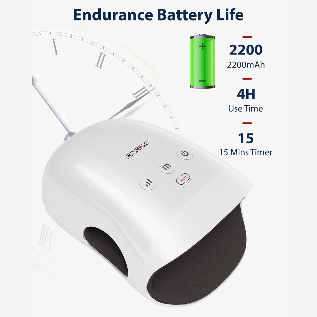 Cordless Hand Massager with Heat and Compression