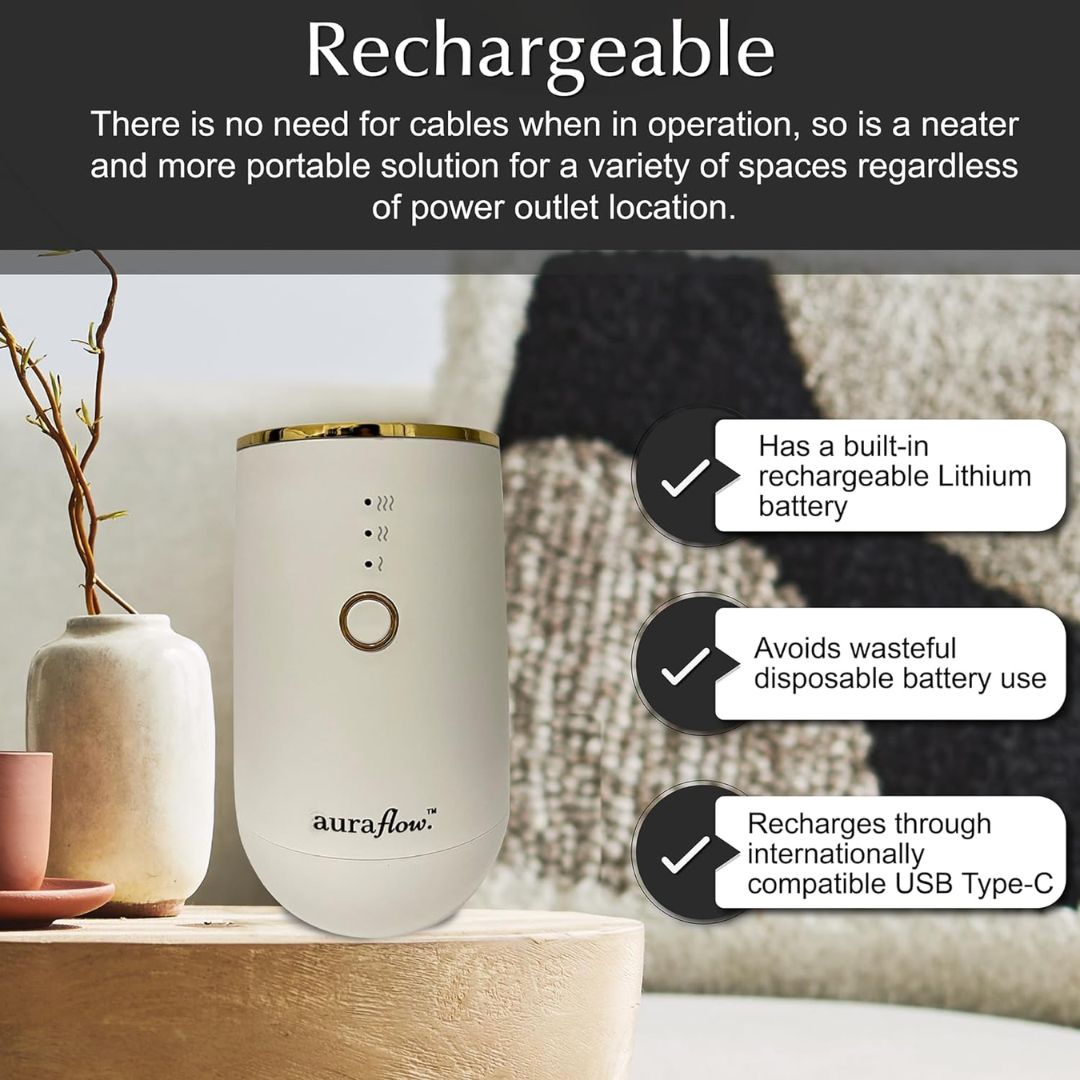 Waterless Portable Aromatherapy Essential Oil Diffuser