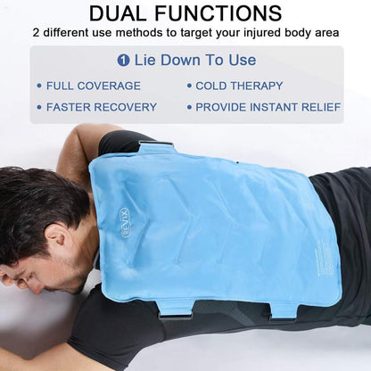 Full Back Ice Pack for Injuries Reusable Large Gel Ice