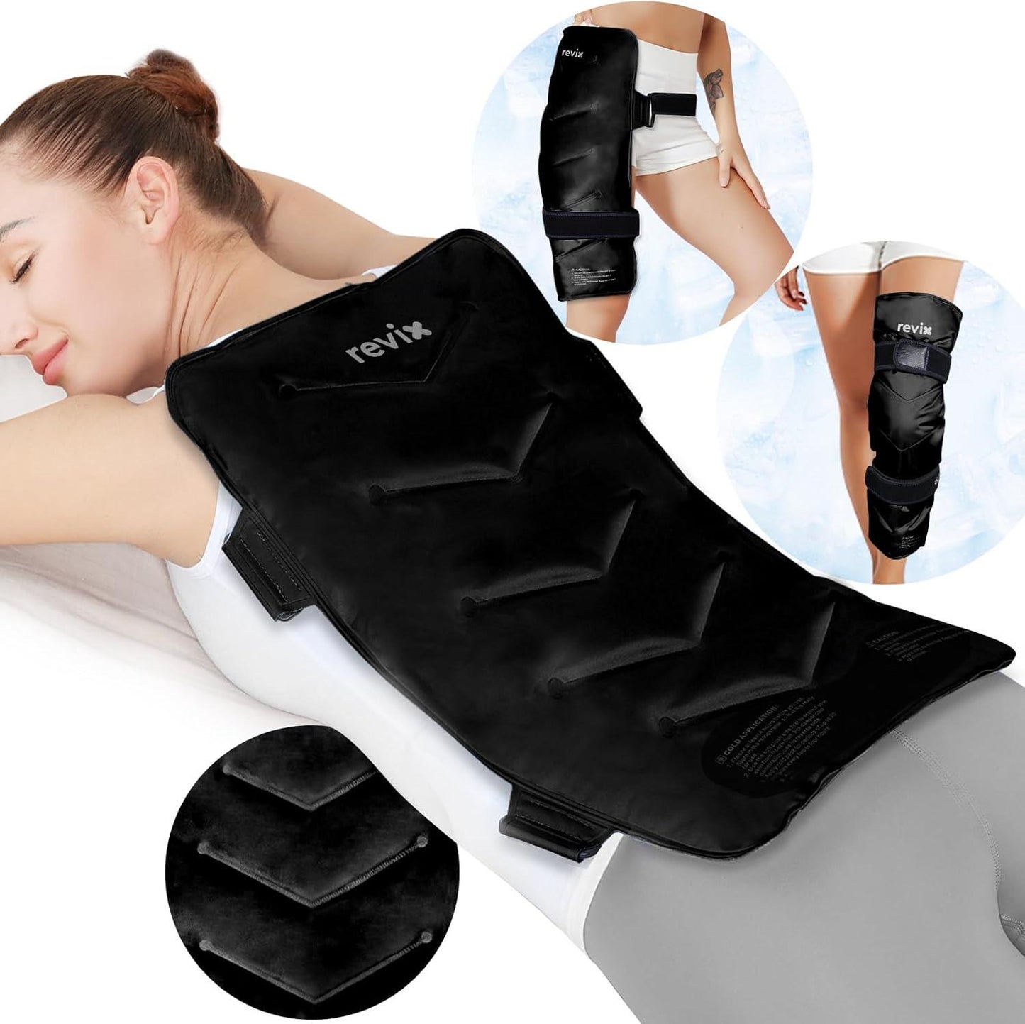 Full Back Ice Pack for Injuries Reusable Large Gel Ice