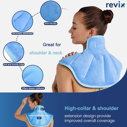 Ice Pack for Neck and Shoulders Injuries Reusable Gel