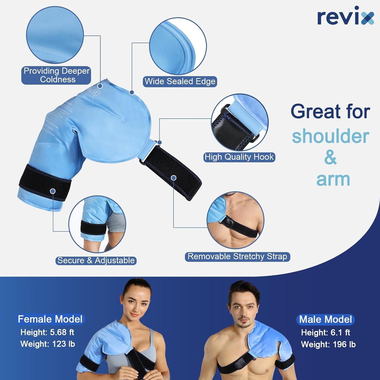 Shoulder Ice Pack for Injuries Reusable Gel Ice