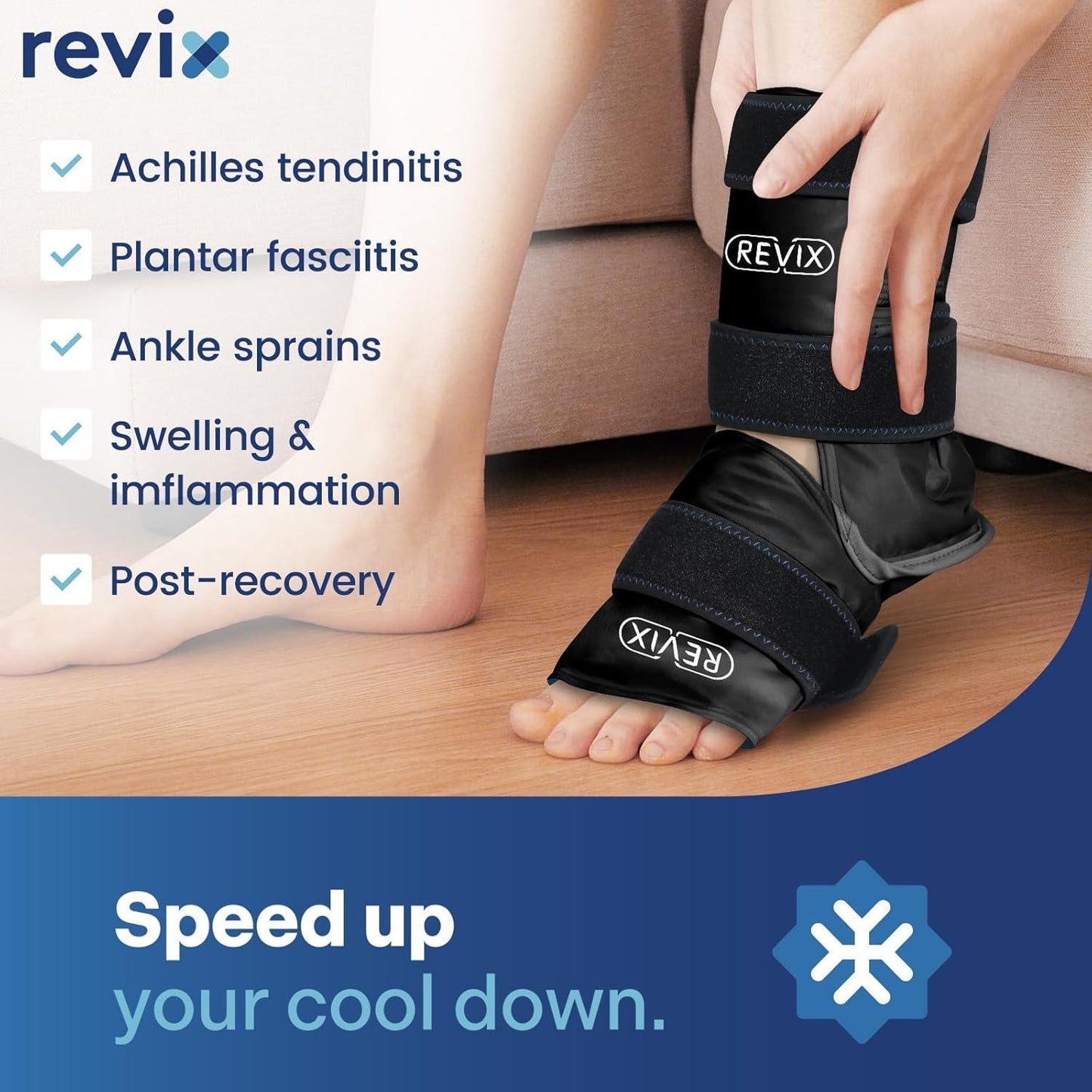 Ankle Ice Pack Wrap for Foot Pain Relief