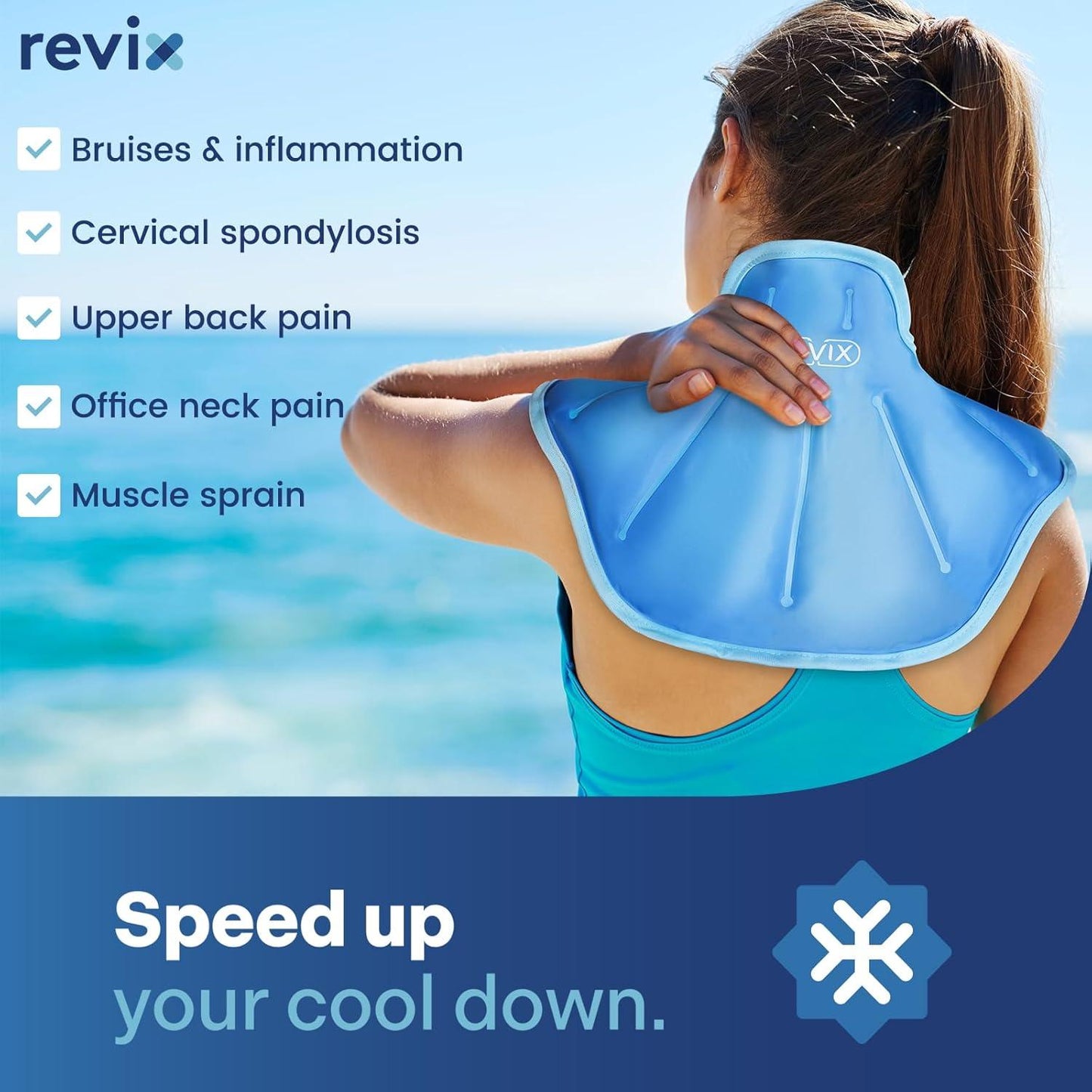 Ice Pack for Neck and Shoulders Injuries Reusable Gel