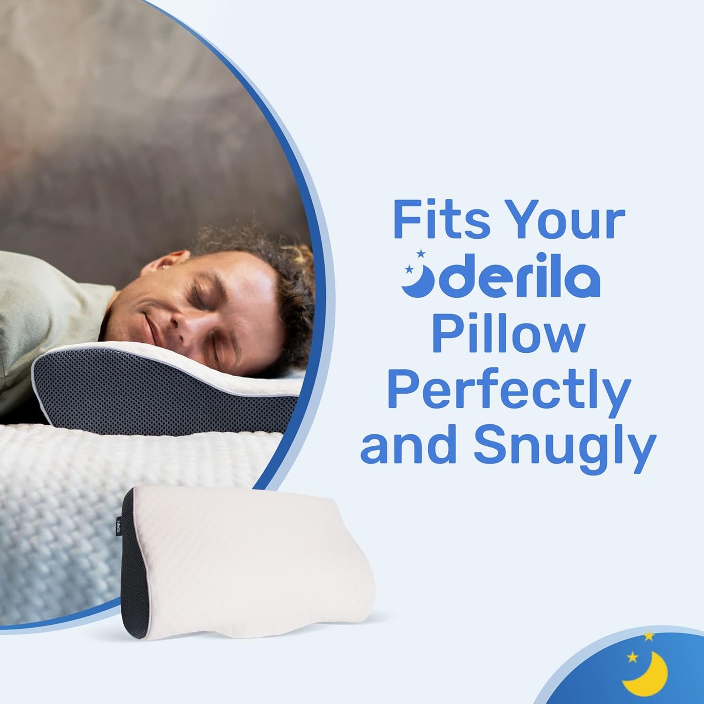 Contoured Ergonomic Memory Foam Pillowcase