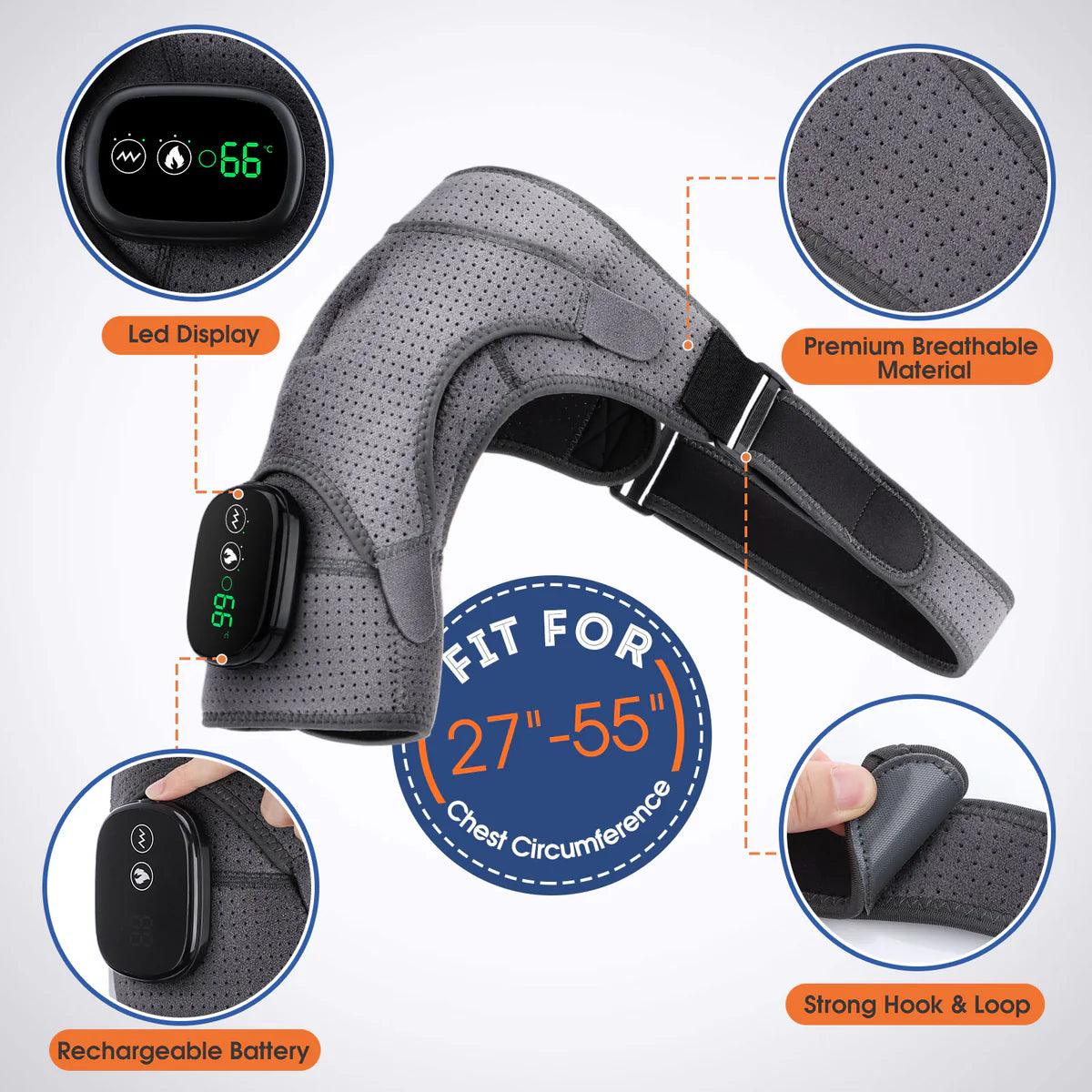 Heating Shoulder Brace Compression with Vibration - Koala Stress Free