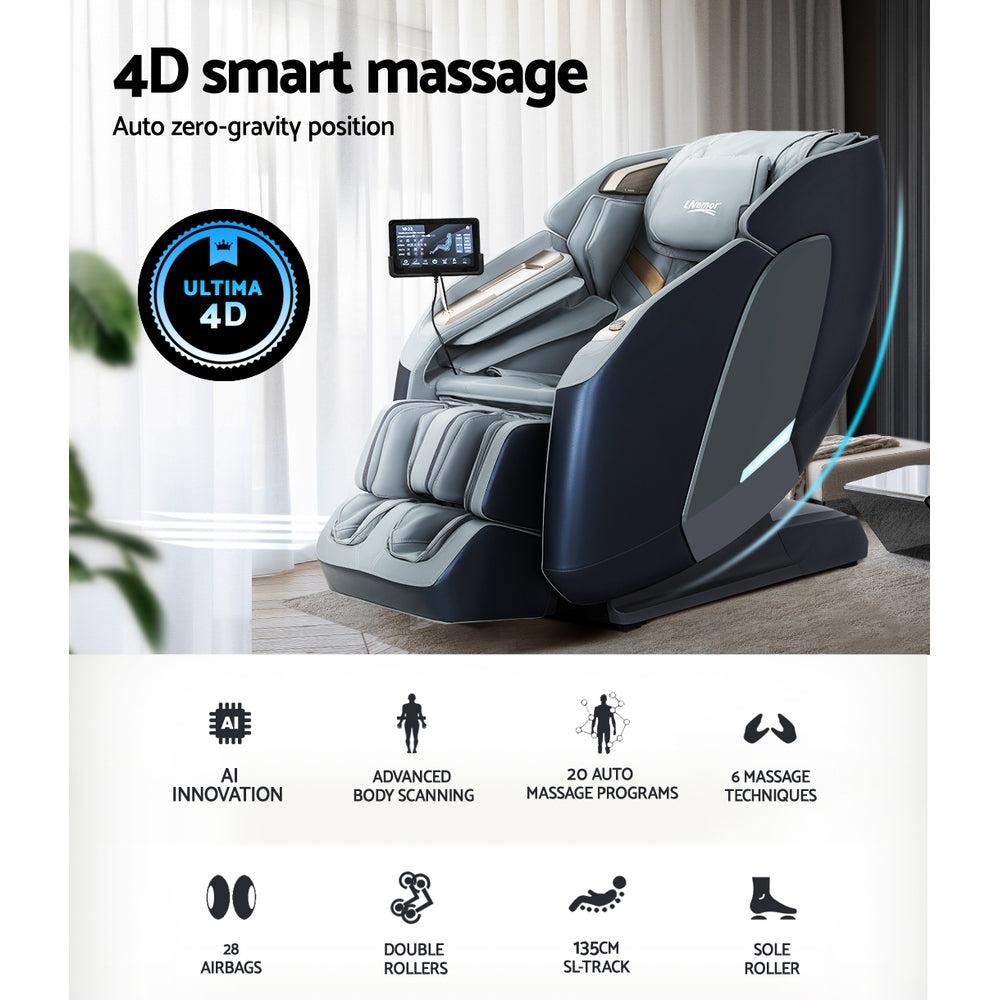 Livemor Electric Massage Chair 4D Zero Gravity - Koala Stress Free