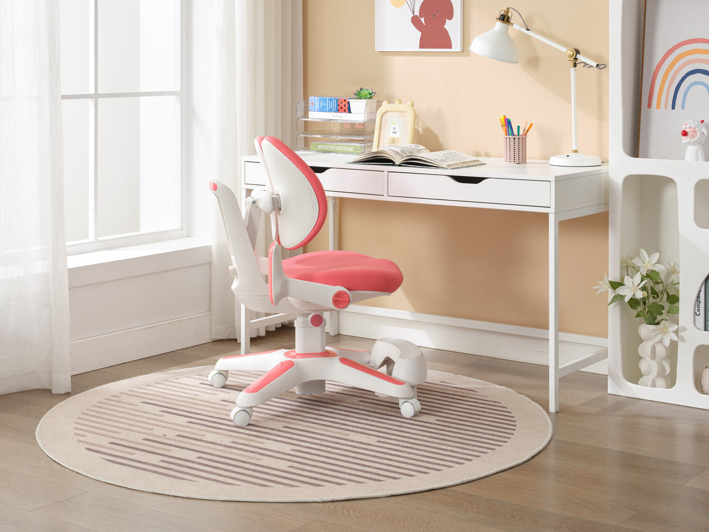 Ergonomic Children Kids Study Chair Set Height Adjustable - Pink