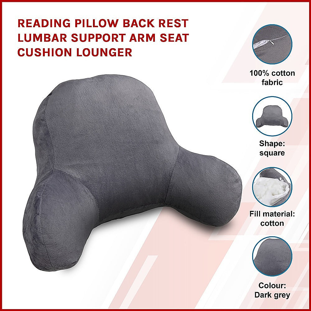 READING PILLOW BACK REST LUMBAR SUPPORT ARM SEAT CUSHION LOUNGER - Koala Stress Free