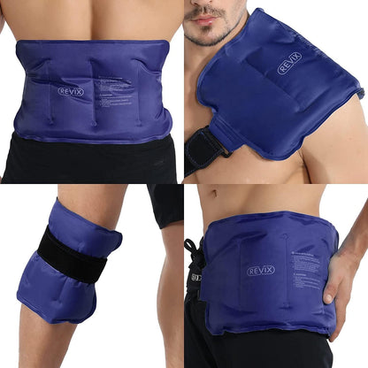 Ice Pack for Injuries Reusable Gel for Lower Back Pain Relief, Cold Packs for Back Shoulder, Hip, Wrap around Entire Knee, Cold Compress Reduce Swelling, Bruises,16X9''