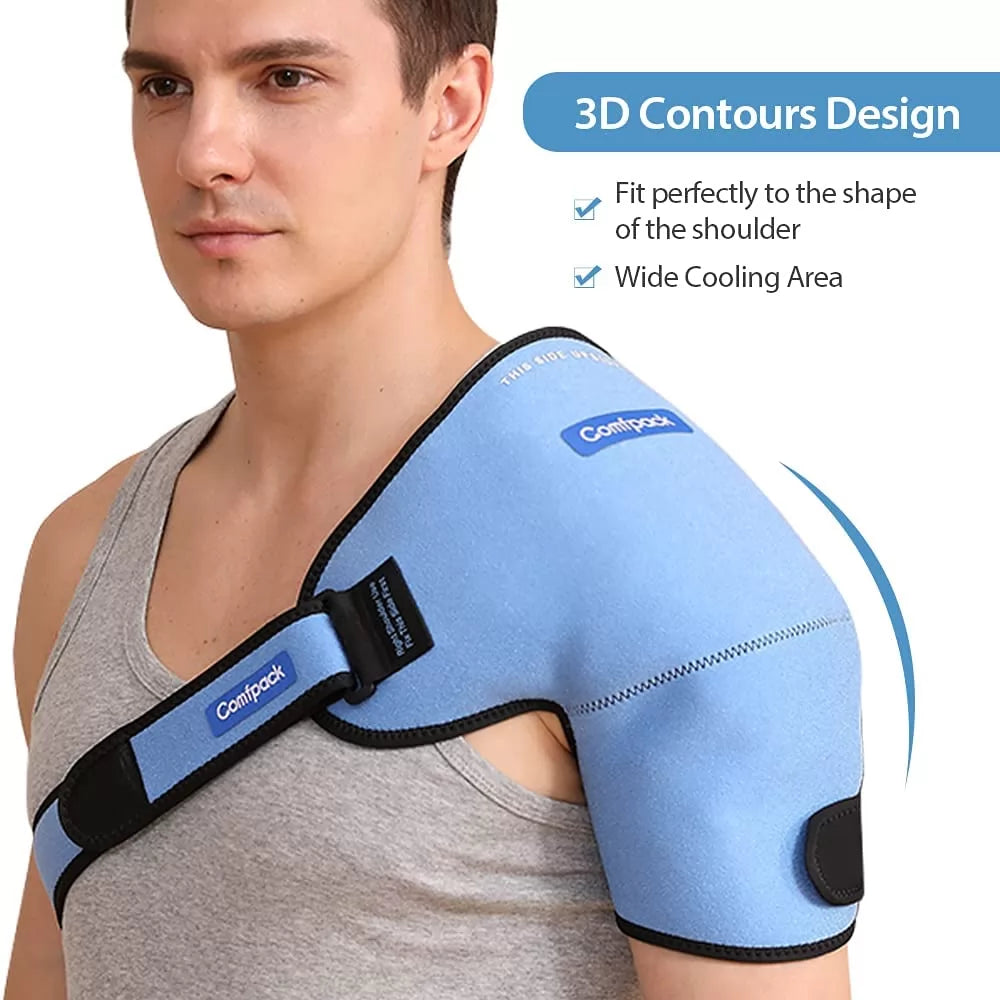 Comfpack Shoulder Ice Pack Support Rotator Cuff Hot Cold Therapy Compression Gel Ice Wrap