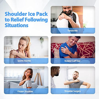 Comfpack Shoulder Ice Pack Support Rotator Cuff Hot Cold Therapy Compression Gel Ice Wrap