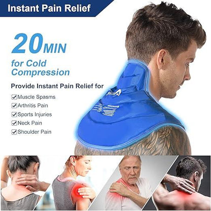 Blue Ocean Ice Pack for Neck and Shoulders Injuries Reusable Gel