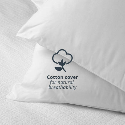 Koala Cub Comfort Pillow: Extra Soft & Low for Kids, Anti-Allergy with Natural Cotton Cover