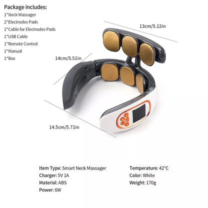 Neck & Shoulder 6-Head Massager – Cervical Spine Relief with Heat & Pulse Therapy